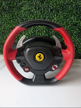 Ferrari Yellow Prancing Horse Racing Wheel - Red & Black